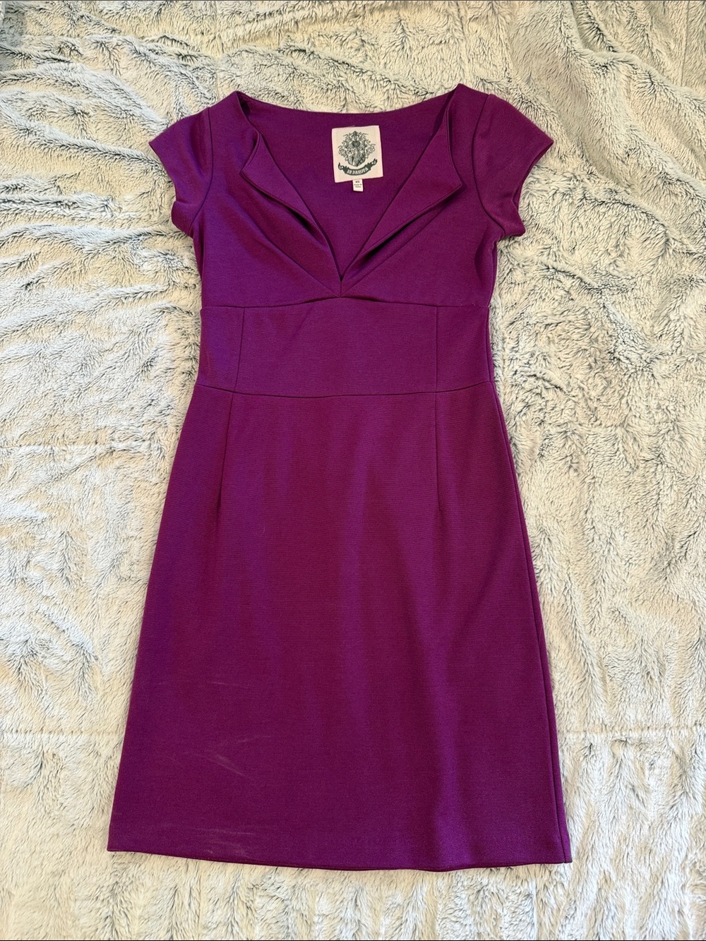 BB Dakota Plum Cap-Sleeve Sheath Midi Dress